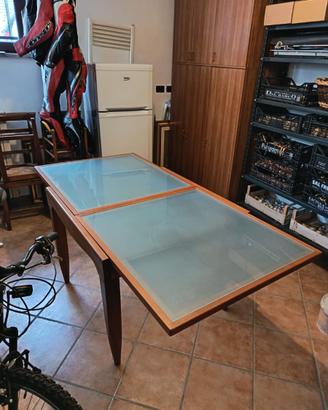 tavolo da cucina in legno,vetro