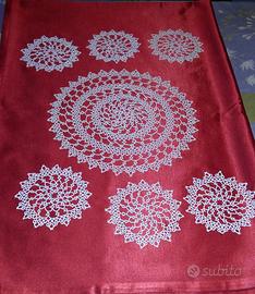 Set centrini chiacchierino fatti a mano