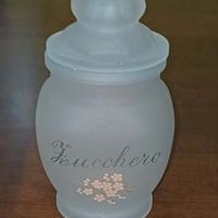 CONTENITORE ZUCCHERO IN VETRO SATINATO ANNI 60 VIN