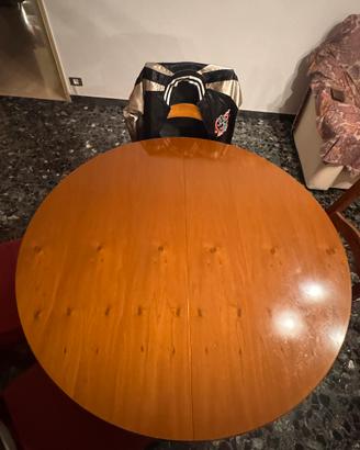 Set sala da pranzo legno massiccio tavolo+sedie