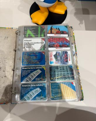album schede telefoniche 140 pezzi totali