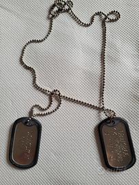 COLLANA PLACCHE MILITAR STILE