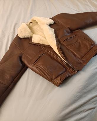 giacca bomber in pelle da uomo