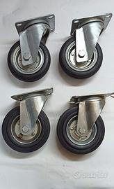 Quattro Ruote industriali Girevoli in Gomma 160 mm