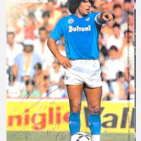 cartolina con dedica Maradona