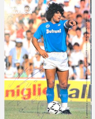 cartolina con dedica Maradona