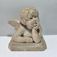 Scultura in ceramica angelo putto di Raffaello '90