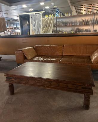 Tavolino da Salotto Etnico/Rustico in Legno Massel