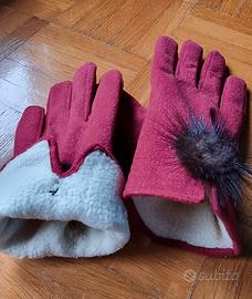 guanti scamosciati da donna