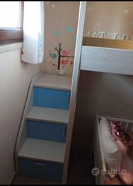 cameretta ragazzi - letto ponte + 1 libreria