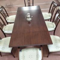 Tavolo rettangolare + 6 sedie + 2 capotavola