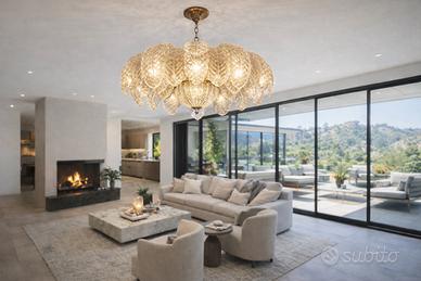 Lampadario Vintage anni 90 vetro di Murano