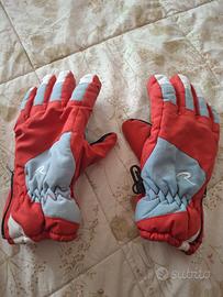 Guanti da sci Thinsulate rossi 8-10 anni