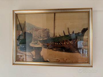 quadro paesaggistico di un porto del 1932