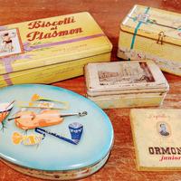 Scatole in latta Vintage Plasmon e varie
