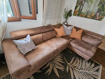 Divano relax angolare, in microfibra,Poltronesofà 