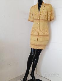 OPTIONS BY BYBLOS Giacca+minigonna senape  tg.40 S