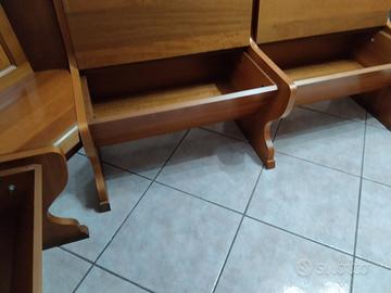 cassapanca in legno massello di ciliegio 5 posti 