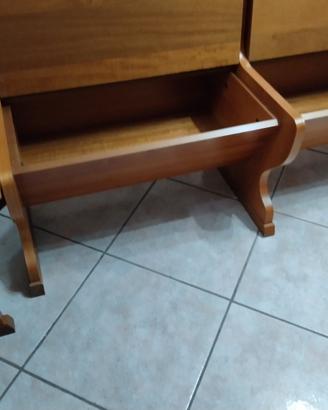 cassapanca in legno massello di ciliegio 5 posti 
