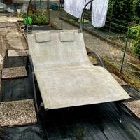Divano letto sdraio da giardino due posti