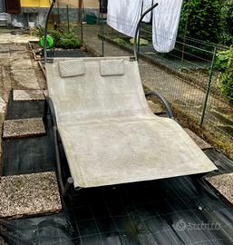Divano letto sdraio da giardino due posti