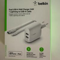 Belkin Doppio caricatore USB-A 24W