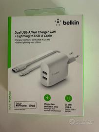 Belkin Doppio caricatore USB-A 24W