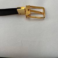 Cintura uomo double face (nera e cuoio) originale