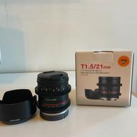 Obiettivo Samyang 21mm T.1.5