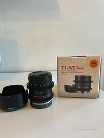 Obiettivo Samyang 21mm T.1.5