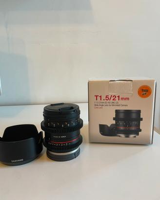 Obiettivo Samyang 21mm T.1.5