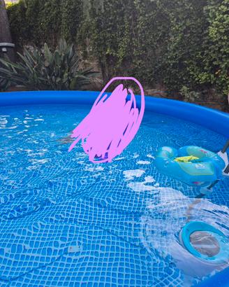 Piscina intex linear easy 457x107 cm rotonda