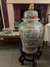 Vaso cinese  dipinto a mano