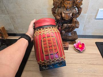 Kratip Khao: Antico porta riso thailandese in legn