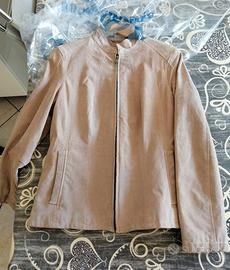 Giacca scamosciata beige "Zarro"