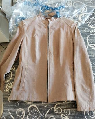 Giacca scamosciata beige "Zarro"