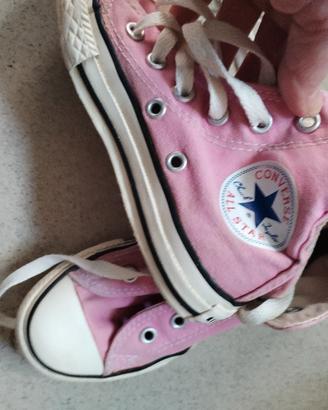 scarpe  tela rosa All Star Converse n. 28