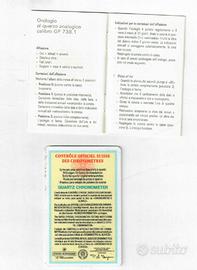 garanzia Orologio GIRARD PERREGAUX anni 70