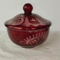 Porta caramelle in cristallo di Bohemia