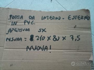 PORTA DA INTERNO/ESTERNO IN PVC APERTURA SX