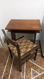 Tavolino scrivania con sedia Vintage anni 50