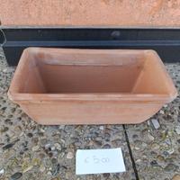 Vaso in terracotta vaschetta rettangolare del 32