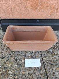 Vaso in terracotta vaschetta rettangolare del 32