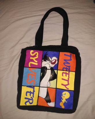 Borsa in cotone Titty e Silvestro