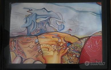 Quadro olio e  smalto Massimo Zanchi