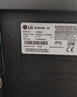 MONITOR SMART TV NUOVO,  LG 24TQ51OS-PZ NERO