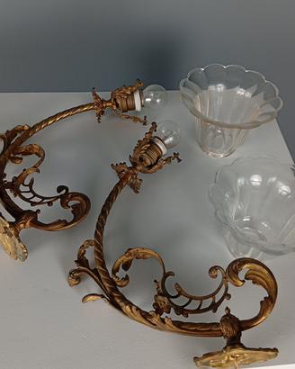 Coppia Di Appliques Prima Metà '900