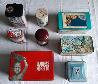 Lotto n. 8 Scatole di latta