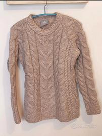 Maglione Aran woollen mills by Lize' natural clot