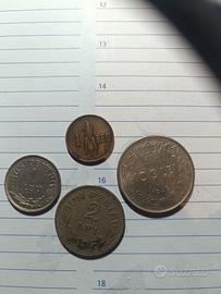 lotto 4 pz monete antiche Romania 